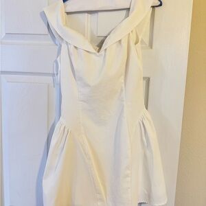 Elegant White Off the Shoulder Dress